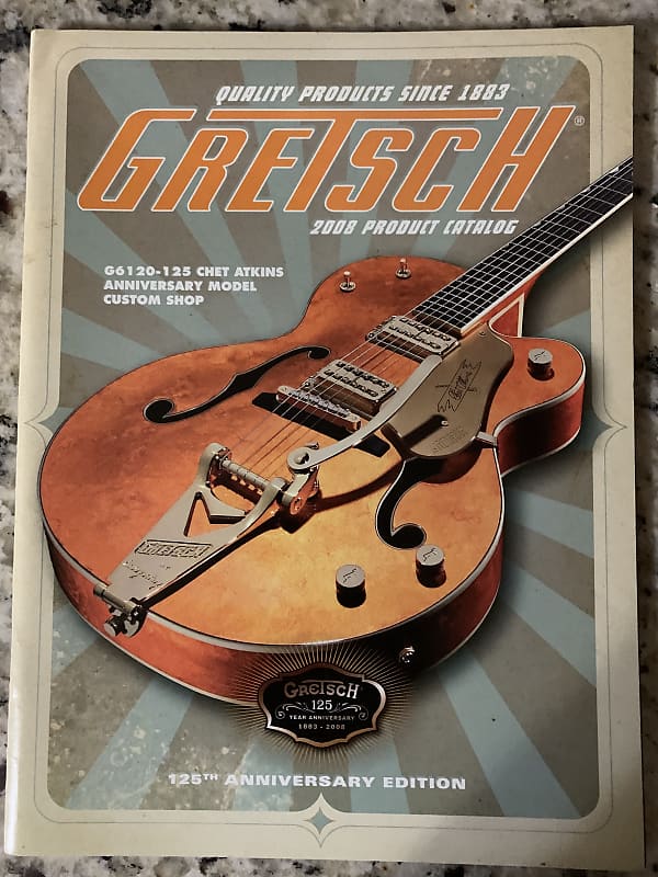 Gretsch Catalog 2008 6120 White Falcon Duo Jet 6119 Brian Reverb