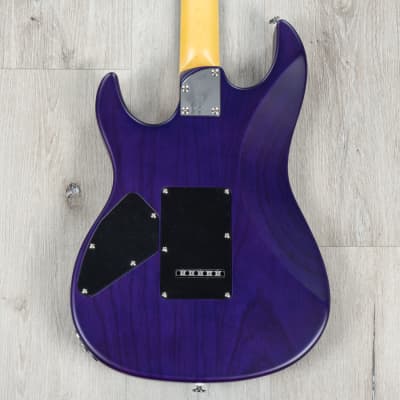 FGN Fujigen JOS2DUFMR Odyssey Series Guitar, Rosewood Fretboard, Transparent Purple Flat image 7