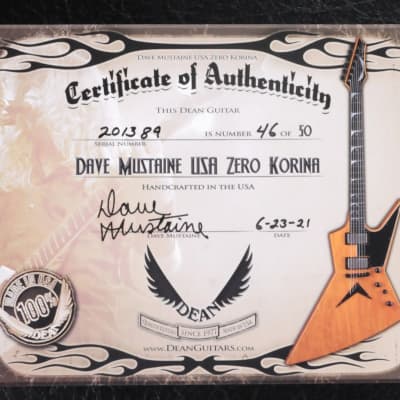 Dean Dave Mustaine USA Zero Korina limited Edition image 9