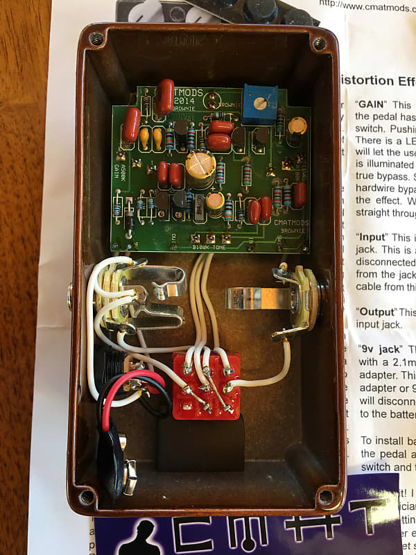 cmatmods BROWNIE ギターエフェクター CmatMods Brownie Distortion Pedal Bundle Brown | Reverb
