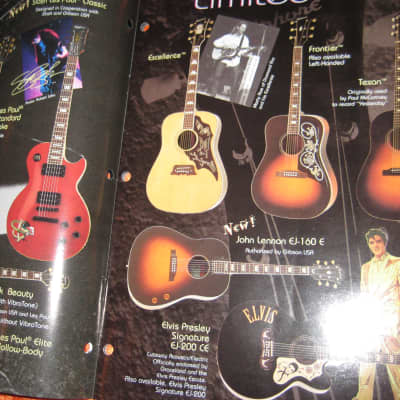 Epiphone Guitar Brochure Catalog 26 Page from 1997 W/ Prices image 3