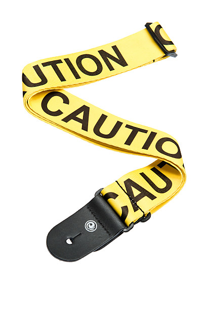 Caution guitar strap hot sale