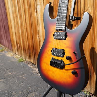 ESP USA M-II GT 3-Tone Sunburst 6-String Electric Guitar w/ Black Tolex Case(2022) image 6