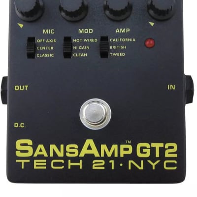 Tech 21 SansAmp GT2 Tube Amp Emulator Pedal | Sweetwater