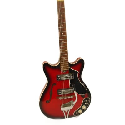 Vintage 1960's Kingston Model 3 Electric Guitar Red Sunburst for sale