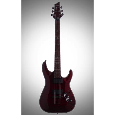 Schecter C-1 Hellraiser Electric Guitar, Black Cherry image 2