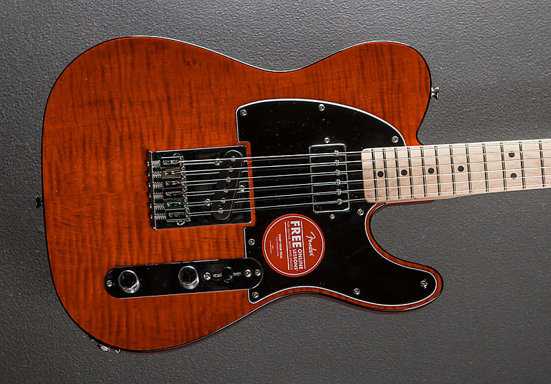 Squier Affinity Series Telecaster FMT SH - Mocha w/Maple | Reverb