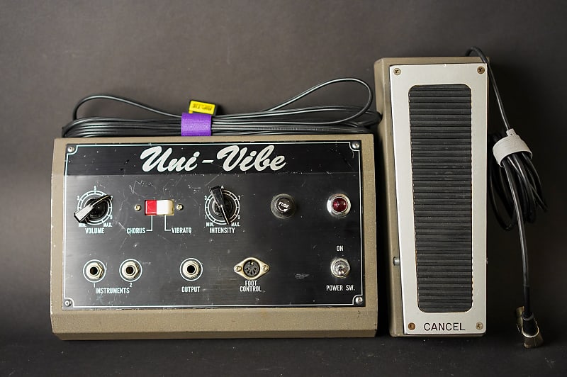 1975 Shinei UniVibe Chorus Vibrato Effect Pedal With Foot Reverb