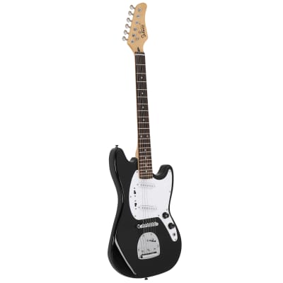 Glarry Full Size 6 String S-S Pickup GMF Electric Guitar with Bag Strap Connector Wrench Tool 2020s - Black image 6