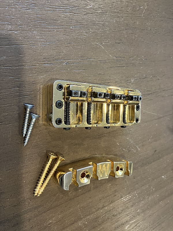 Used Warwick 2 Piece Bridge 2002 Gold Reverb