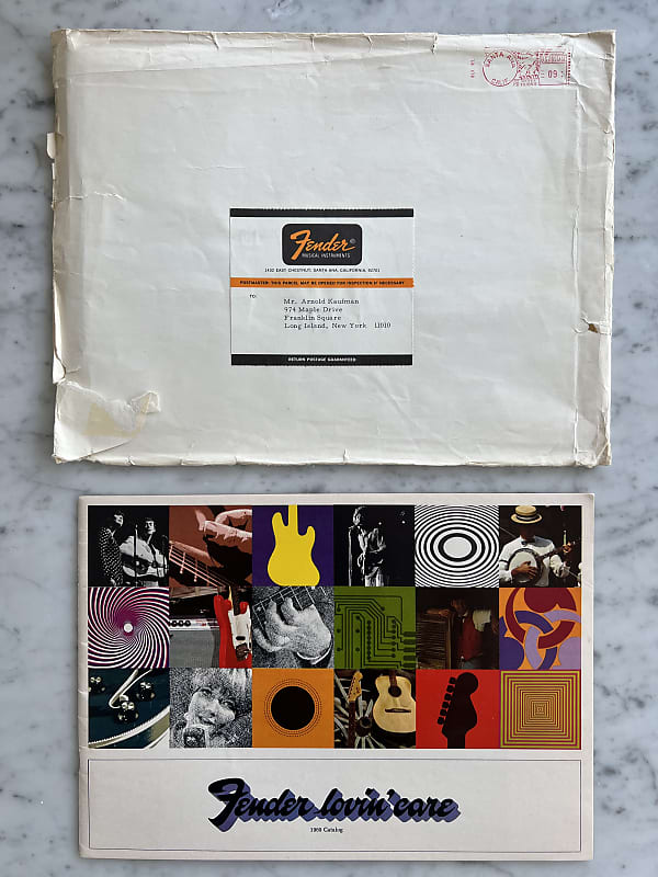1969 Fender Full Line Catalog and Enveloppe Vintage Case Reverb