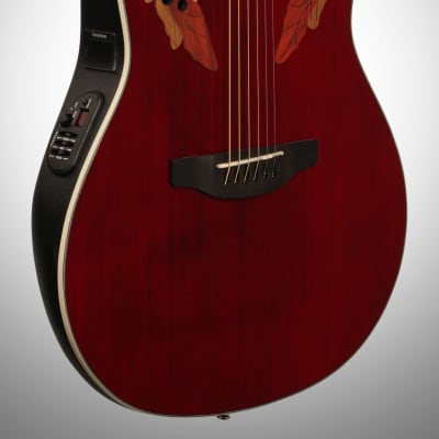 Ovation CE48-RR Celebrity Elite Super Shallow Lyrachord Body Nato Neck 6-String Acoustic-Electric Guitar image 5