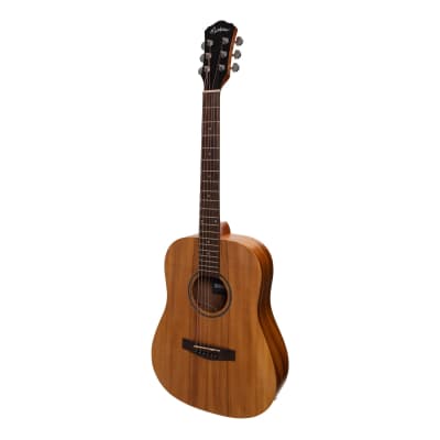 Martinez Acoustic-Electric Middy Traveller Guitar with Built-In Tuner (Koa) for sale
