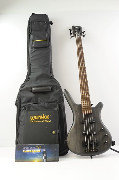 2006 Warwick Corvette Standard 5 String Electric Bass Black w Gig Bag Tool Kit