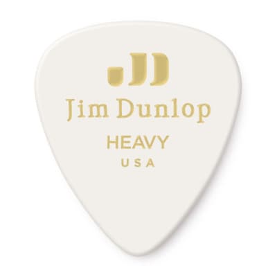Dunlop Celluloid Classics White Heavy Guitar Picks (12) image 1
