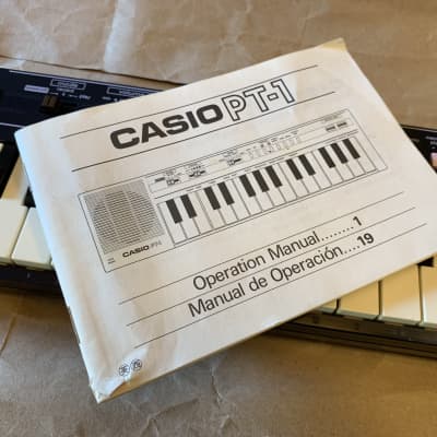 Casio PT-1 29-Key Mini Synthesizer 1982 - 1988 - Black EC with Users Manual Booklet image 14