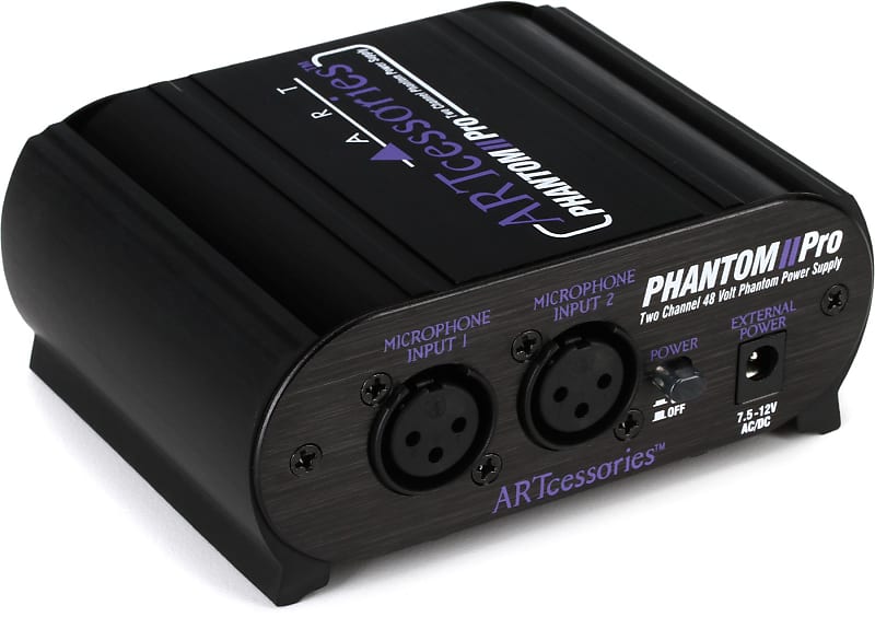 ART Phantom II Pro 2-channel 48V Phantom Power Supply (2-pack) Bundle image 1