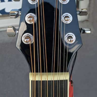 Stagg SA40MJCFI/12-BK Electric acoustic mini Jumbo 12 string Guitar - Return image 5