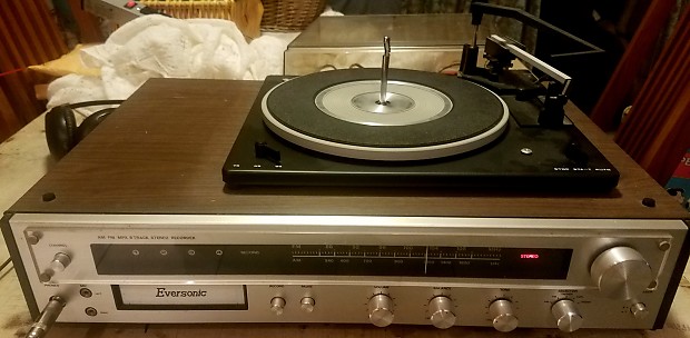 Eversonic 1901 AM FM 8 Track Recorder Receiver w/BSR | Reverb