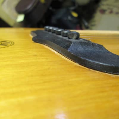 Unknown Parlor Acoustic Guitar 30s/40s art deco soso player w/intonation issues image 8