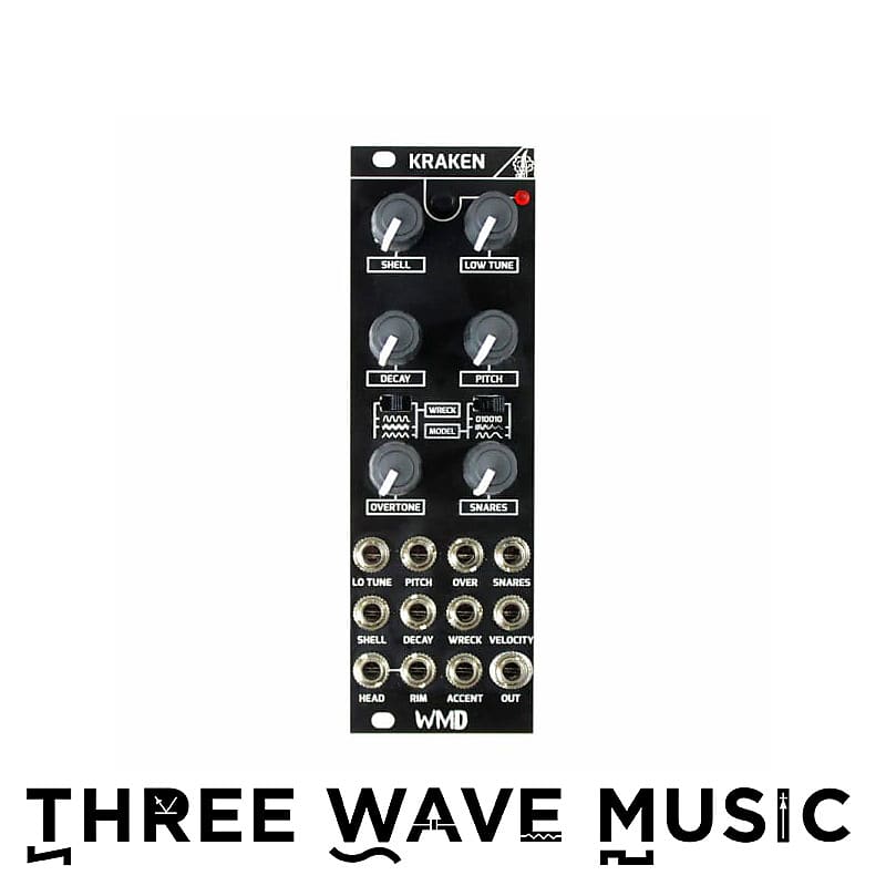 WMD Kraken (Black) - Physical Modeling Snare Drum Module [Three Wave Music] image 1