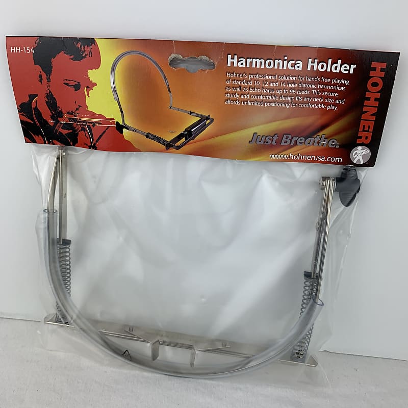 Hohner HH154 Harmonica Neck Holder Silver, Made in Germany Reverb