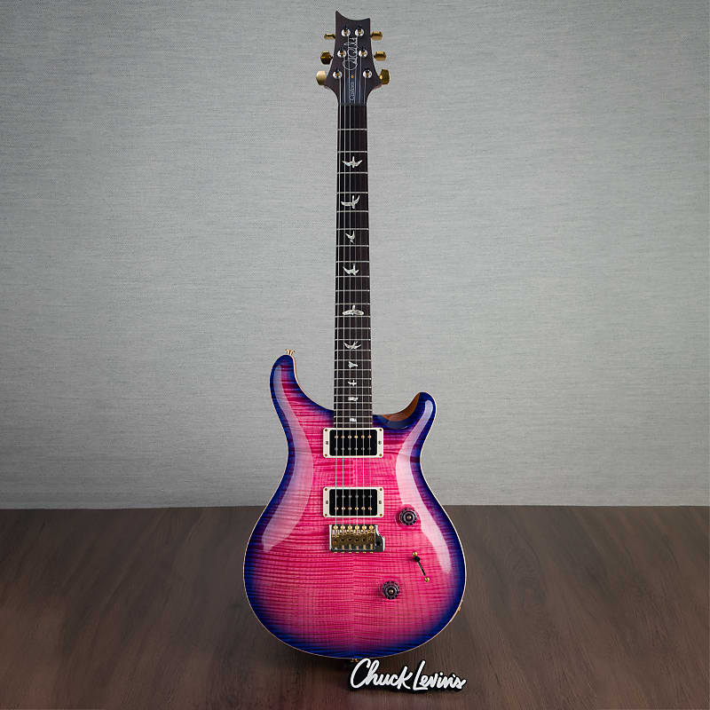 PRS Custom 24 10-Top Electric Guitar - Bonnie Pink With Purple Burst