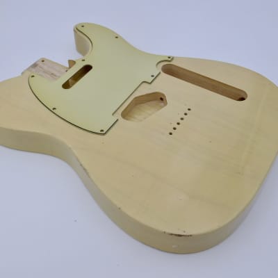 3lbs 9oz BloomDoom Nitro Lacquer Aged Relic Blonde T-style Vintage Custom Guitar Body image 5