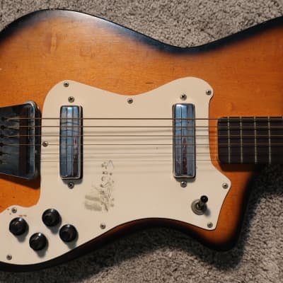 Vintage 1960s Alamo Fiesta Ryder Electric Guitar Orangeburst Very Clean image 4