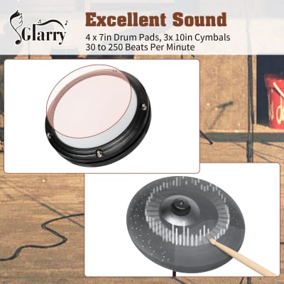Glarry Beginner Electronic Drum Set image 3