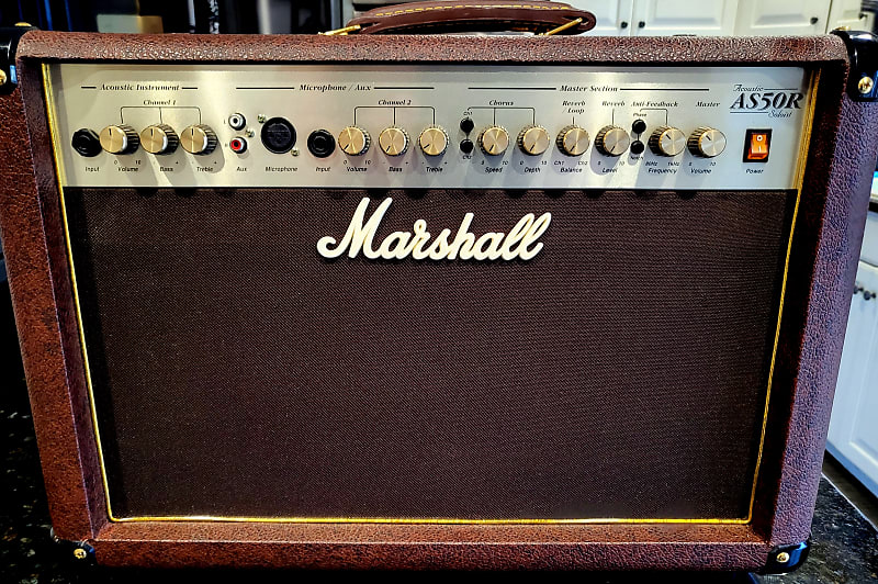 Marshall Acoustic Soloist AS50R 2-Channel 50-Watt 2x8" Acoustic Guitar Combo 2000s - Brown image 1