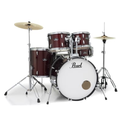 Pearl RS525SC/C 5-Piece Roadshow Complete Drum Set with Cymbals - Red Wine image 1