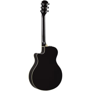 Yamaha APX600 Thinline Acoustic-Electric Guitar Rosewood Fingerboard Black image 2