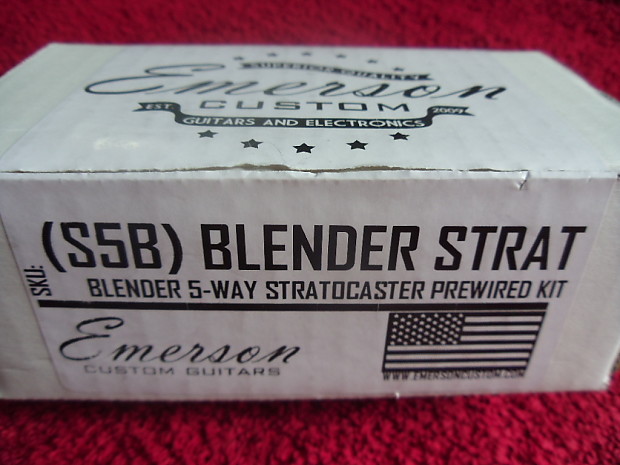 Emerson Custom Blender 5-Way Strat Prewired Kit (S5B) 250K-Ohm Pots N.O.S.