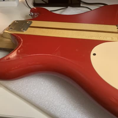 Azumi 1970's Japanese electric guitar ULTRA RARE RED VINTAGE unique layout 1970 image 3
