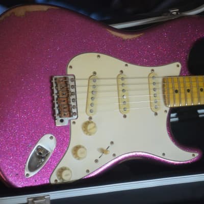 American Fender Stratocaster Relic Custom Purple Sparkle image 2