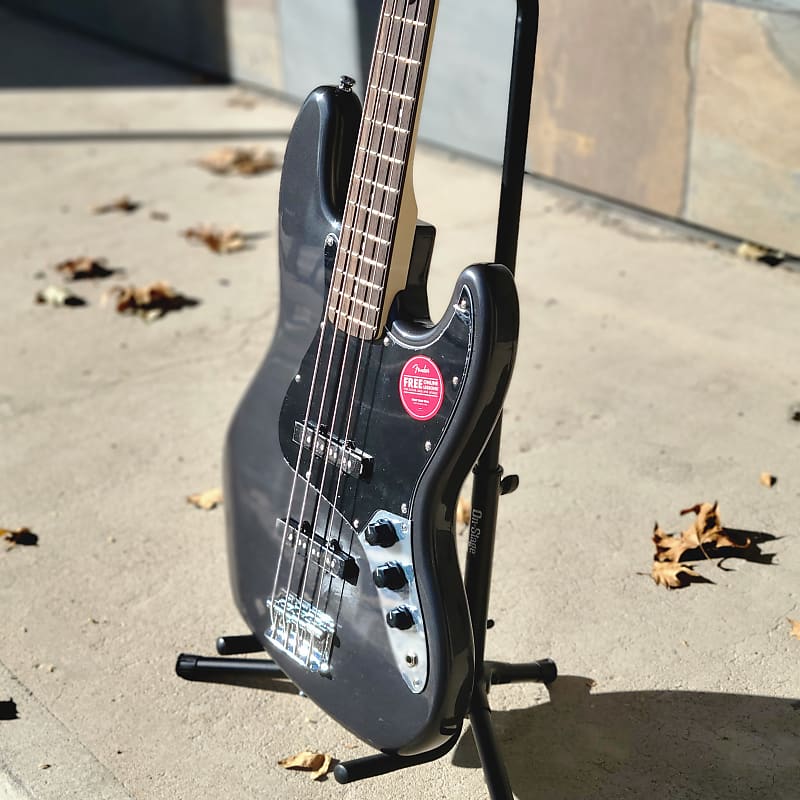 Squier Affinity Jazz Bass Charcoal Frost Metallic | Reverb