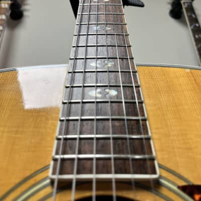 Hohner Vintage Acoustic Guitar Solid Spruce Ovangkol Back & Sides w/ Gig Bag Beautiful Grain View Photos image 8