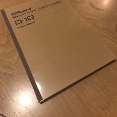 Original Roland D-10 synthesiser manual