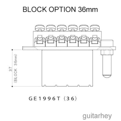 NEW Gotoh Ge1996T Floyd Rose Tremolo LEFTY Bridge for Guitar LEFT Handed CHROME - 36mm Block image 4