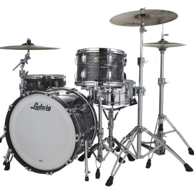 Ludwig *Pre-Order* Legacy Maple Vintage Black Oyster Fab 14x22_9x13_16x16 Drums Shell Pack Made in USA | Authorized Dealer image 2