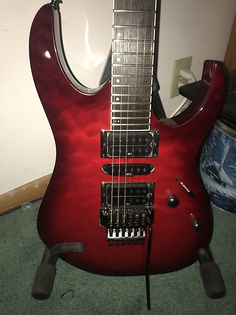 Ibanez RG370QMSP 2012 Transparent crimson red quilted maple Reverb