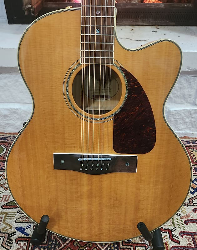 Fender Jumbo Acoustic CJ290SCE/12 NAT Spruce & Maple | Reverb