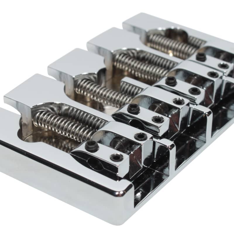 Hipshot A-Style FM3 5-String Aluminum Retrofit Fender Bass Bridge - CHROME