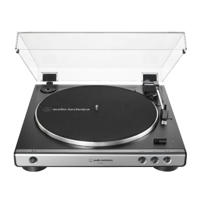 Audio-Technica AT-LP60X Turntable (Gunmetal) - Fully Automatic Stereo Record Player with Built-in Phono Preamp Bundle with BX3BT 120W Bluetooth Studio Monitors, and Accessories (3 Items) image 2