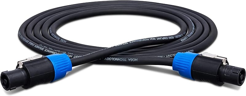 HOSA SKT Pro 14 Gauge Speaker Cables REAN speakOn - (50 Feet) (Black) image 1
