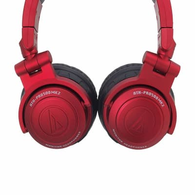 Audio-Technica ATH-PRO500MK2 Professional Monitor Headphones - Red