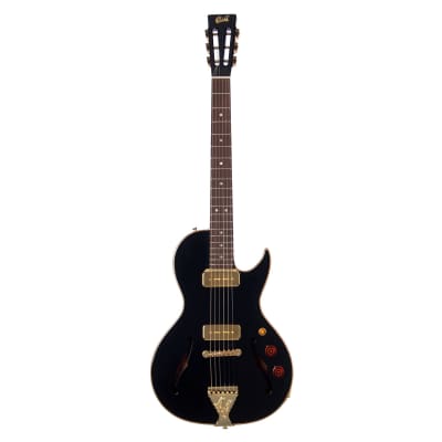 B&G Guitars Little Sister Crossroads Cutaway P90 - Midnight Ocean - LSCPMO - Black Semi-Hollow Electric Guitar - NEW! image 6