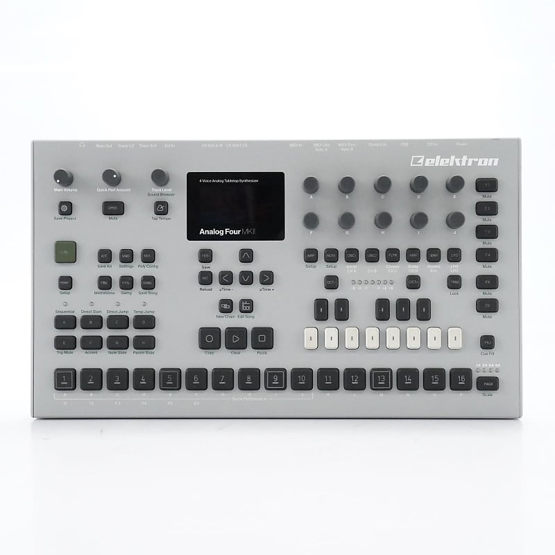 Elektron Analog Four MKII 4-Voice Tabletop Synthesizer w/ Power Supply #51519 image 1
