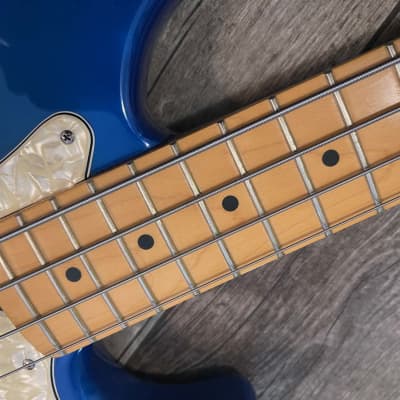 Fender 50th P-Bass Deluxe 4 string Bass - Maple Neck 1995 Trans Blue image 10